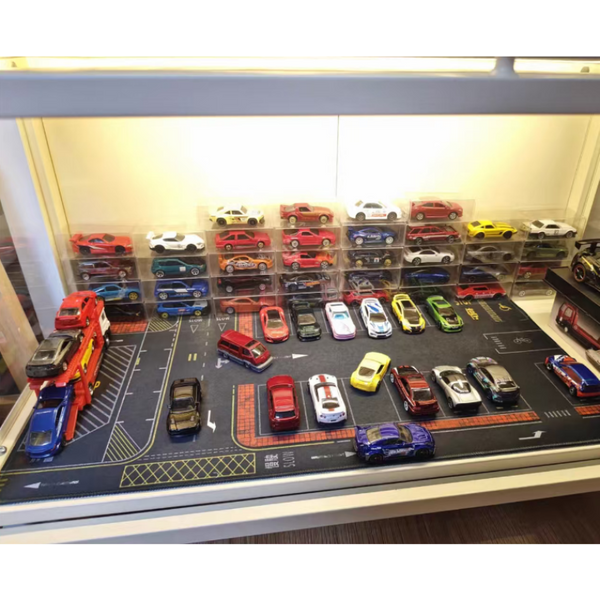 1:64 Maßstab 40x70cm Auto-Szenenmatte, Straßenszene Tokio, Zubehör für Parkplätze, Ausstellungsmatte für Modellautos, Mauspad-Display