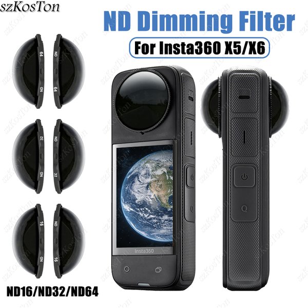 Filtres ND pour Insta360 X6 X5 ND16 ND32 ND64, filtre en verre trempé pour flou de mouvement cinématographique, accessoires pour caméra d'action Insta 360