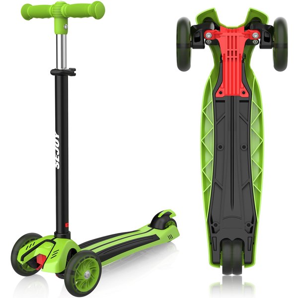 SEJOY faltbarer Kinderroller, höhenverstellbar, 3-Rad-Roller mit Blitzrädern, Roller für Kinder im Alter von 3–12 Jahren, Geschenk