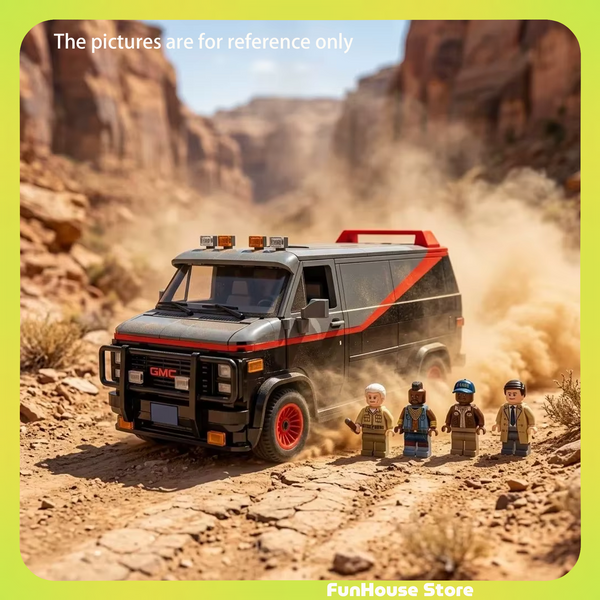 Neuer amerikanischer gepanzerter Transporter-Baustein-Bausatz, kleines Partikel-Fahrzeugmodell zum Zusammenbauen mit Mini-Figur, Desktop-Display-Ornament, Geschenk
