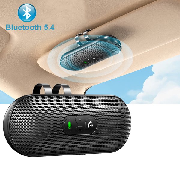 V5.4 zestaw głośnomówiący zestaw samochodowy osłona przeciwsłoneczna klip bezprzewodowy odbiornik audio głośnik Bluetooth 5.4 zestaw głośnomówiący odtwarzacz muzyczny MP3