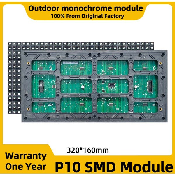 P10 Einfarbiges LED-Panel LED Digital Signage SMD Outdoor Wasserdichtes LED-Display Billboard Pixel Display HUB12-Modul