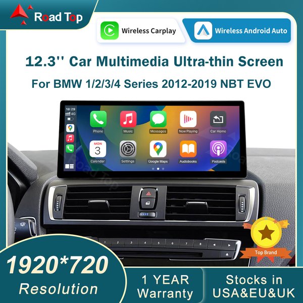 12,3 Zoll Wireless CarPlay Android Auto Multimedia Linux Bildschirm für BMW 1 2 3 4 Serie F20 F21 F22 F30 F31 F32 F33 NBT ODER EVO