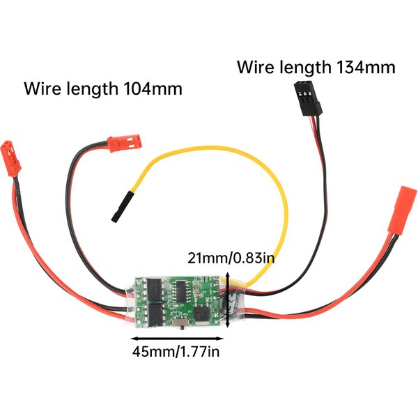 Zweikanaliger bidirektionaler ESC gebürsteter elektrischer Geschwindigkeitsregler RC Modell Schiffstank Kettenfahrzeug 2S 3S Lithiumbatterie 5A