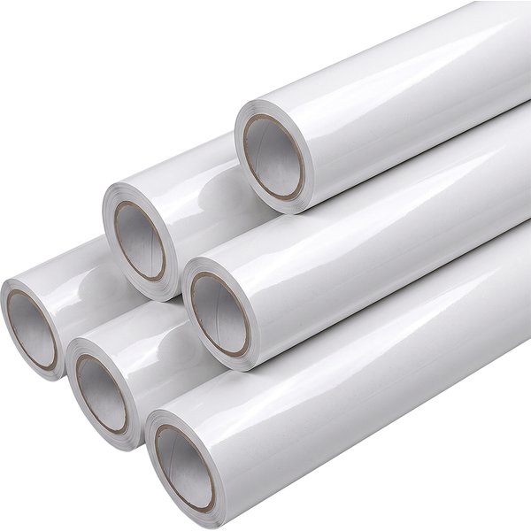 Film Vinyle Brillant Blanc PET pour Voiture, Longueur 3m/6m/16.5m, Décoration de Toit Flottant en PVC, Autocollant de Personnalisation, Film de Protection pour Toit de Voiture, Film de Décoration