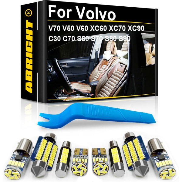 Car Interior LED Light For Volvo V70 V50 V60 XC60 XC70 XC90 C30 C70 S60 S70 S80 S90 Wagon Sedan Accessories Canbus Indoor Lamp