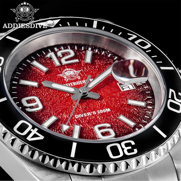ADDIESDIVE AD2513 Edelstahl Quarzuhr Drehbare Lünette 200m Wasserdicht Herrenuhr Hochwertige Super Leuchtende Männeruhr