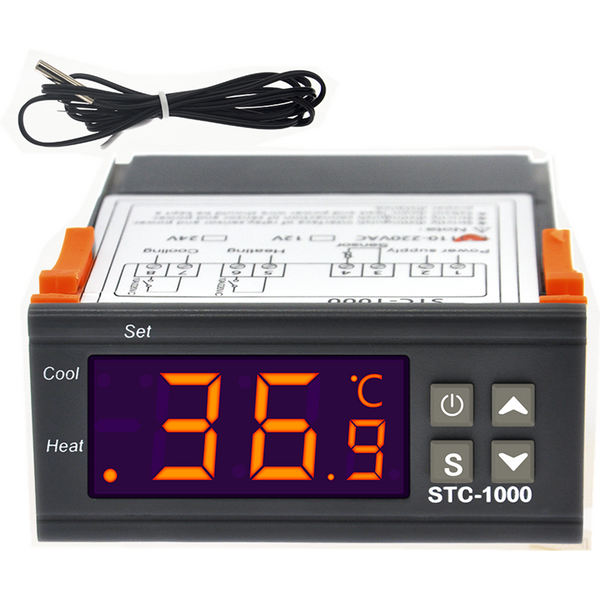 STC-1000 220V 12V 24V Digital Temperature Controller Thermostat Thermoregulator incubator Relay LED 10A Heating Cooling tools