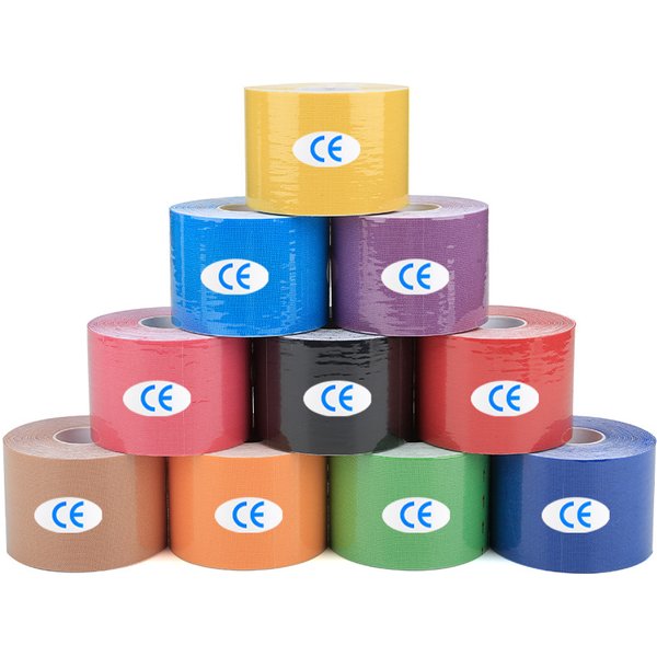 Bande autocollante de kinésiologie imperméable pour sport, Bandage athlétique, protection de récupération musculaire, cerclage, soulagement de la douleur, Tennis, gymnastique