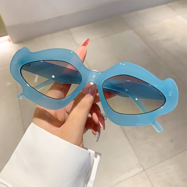 KAMMPT-Lunettes de soleil à fleurs vintage pour femmes, nuances dégradées de forme irrégulière, lunettes de fête, carillon, design de marque de luxe, nouveau, 2023