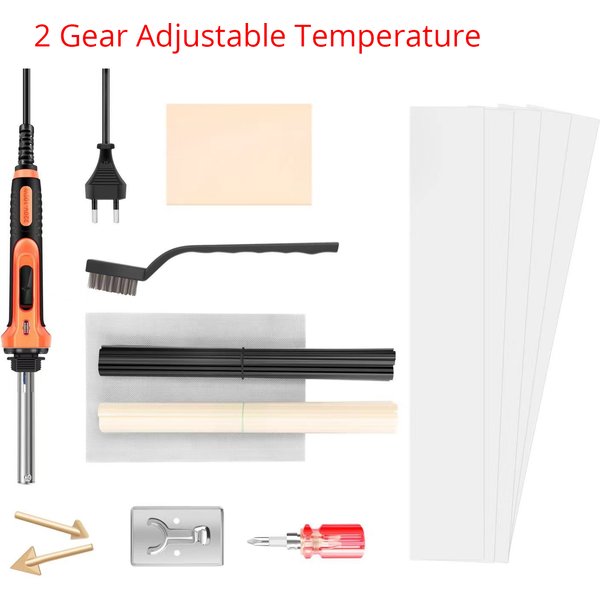 100W Temperature Control Plastic Welding Kit PVC Soldering Iron Gun Car Bumper Repair Tool Fast Heating Plastic Welder