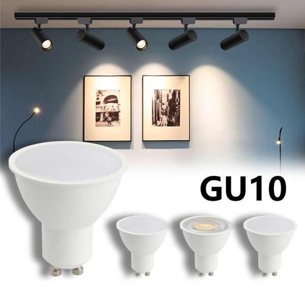 Lot de 6 ampoules LED GU10, 220 V CA, 100 V-240 V CA, ampoule LED à économie d'énergie, 3 W, 5 W, 6 W, 7 W, 8 W. Vous pouvez remplacer l'ampoule halogène de 50 W.