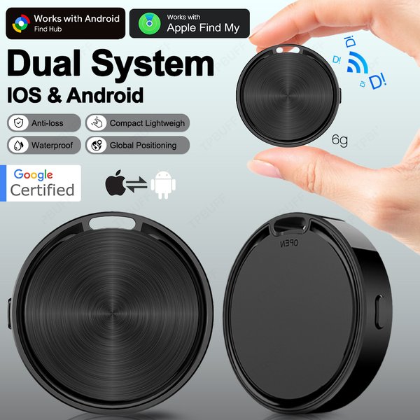 Dual-System GPS-Tracker für iOS & Android, Google Find My Airtag, Google Anti-Verlust-Ortungsgerät, GPS für Fahrräder, tragbarer GPS-Tracker