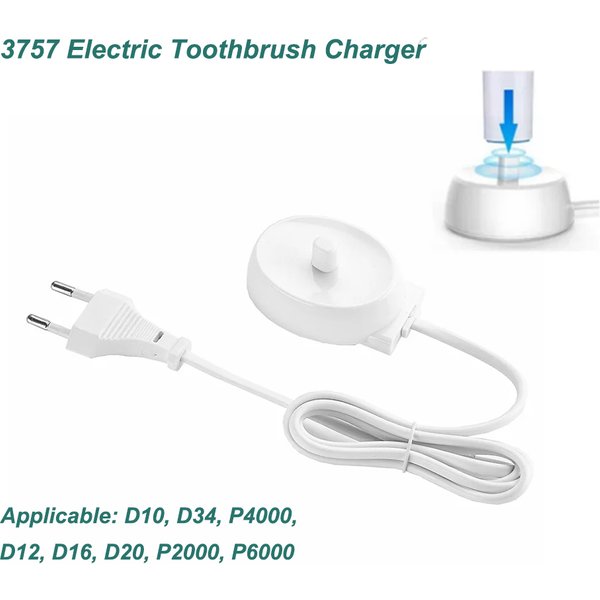 Ersatz für Braun Oral B Serie 3709 3728 D12 D16 D20 Pro 3000 für elektrische Zahnbürste Stand Ladegerät EU Stecker Netzteil