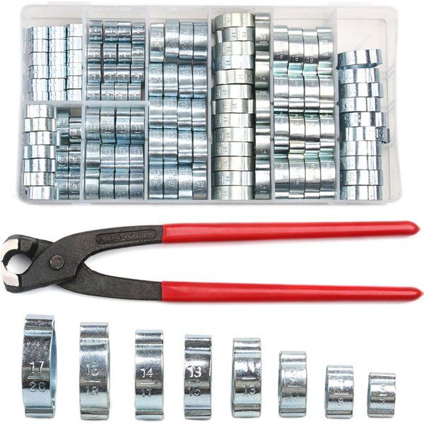 150 Stück 5-20mm Schlauchklemmen mit Doppelohren, Schneckenverschluss-Klemmen für Kraftstoff- und Wasserschläuche oder 1 Stück Zange