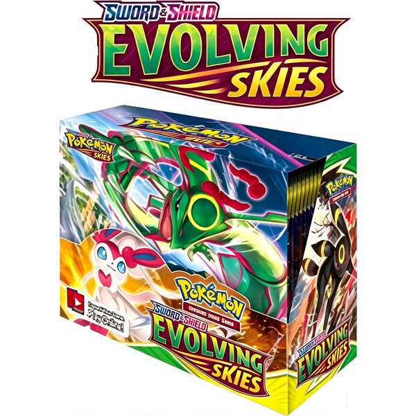 2026 TCG Sword & Shield Evolving Skies Booster-Box 36 Packungen Sammelkartenspiel-Sammelkarten Spielzeug für Kinder Geschenk