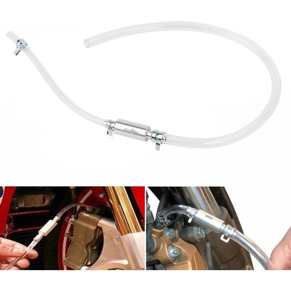 Hydraulic Brake Bleeder Tool Lockable Automotive Brake Fluid Bleeder Bleeding Hose with Non Return One Way Check Valve