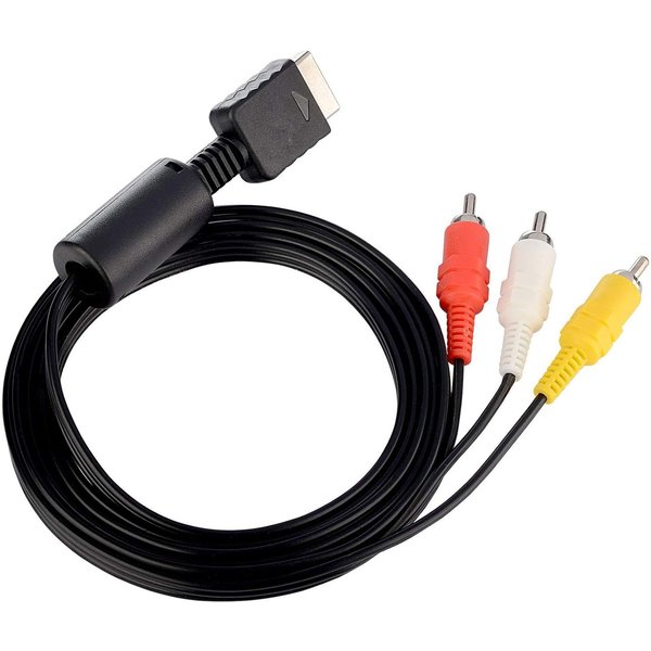 10 Stück PS2 PS3 AV-Kabel, AV-zu-RCA-Verbundkabel für Sony Playstation 2 PS2 PS3 (6 Fuß)