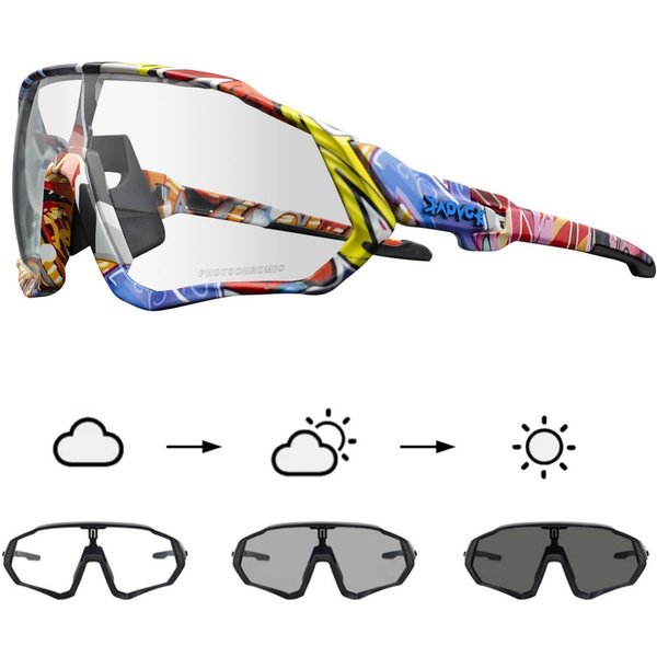 Kapvoe Photochromic Sports cycling Glasses for Men Women MTB Mountain Road Bicycle Eyewear Cycling Sunglasses Oculos Ciclismo