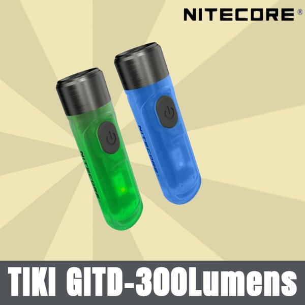 NITECORE TIKI GITD LED Schlüsselanhänger-Licht 300 Lumen Typ-C Wiederaufladbare Taschenlampe