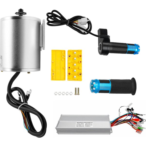 60 V 2000 W BLDC-Motor-Kit, 4300 U/min elektrischer bürstenloser Gleichstrommotor mit 3-Gang-Regler und Universal-Drosselklappen-DIY-Teilekonvertierung