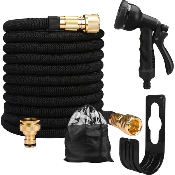 Tuyau d'eau de jardin extensible, Double connecteur métallique, bobine en Pvc haute pression, tuyaux d'eau magiques pour jardin, ferme, Irrigation, lavage de voiture