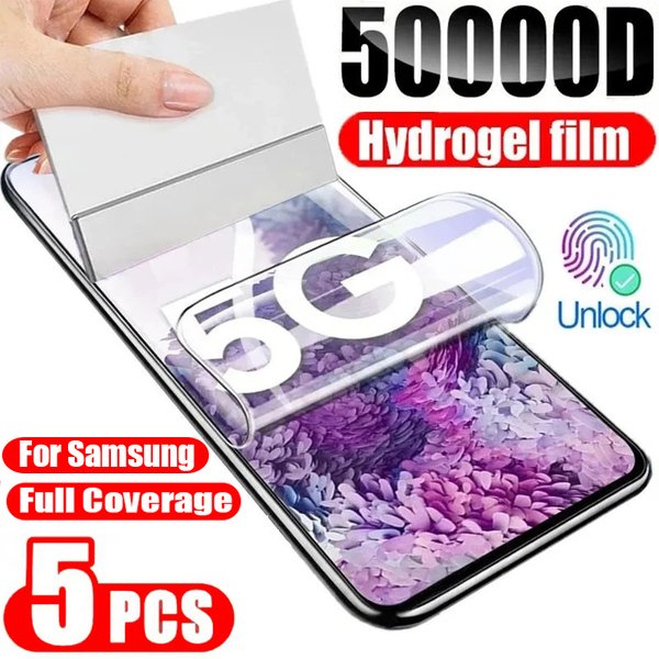 5 Stück Hydrogelfolie für Samsung Galaxy S20 S22 S21 Ultra S10 S9 S8 Plus FE Displayschutzfolien für Samsung Note 20 10 9 8 Plus S23U