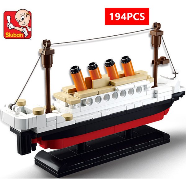 Sluban Titanic RMS Schiff Boot Modell Bausteine Sets Stadt DIY Steamboat Freunde Steine Pädagogisches Spielzeug Weihnachten Geschenk 194PCS