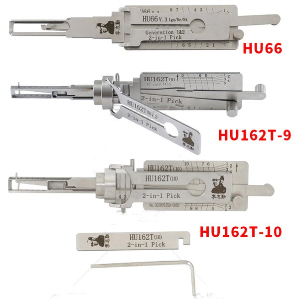 Oryginalny LISHI 2w1 HU66 HU162T-9 HU162T-10 Narzędzie do otwierania samochodów VW Audi Skoda, narzędzie ślusarskie Lishi
