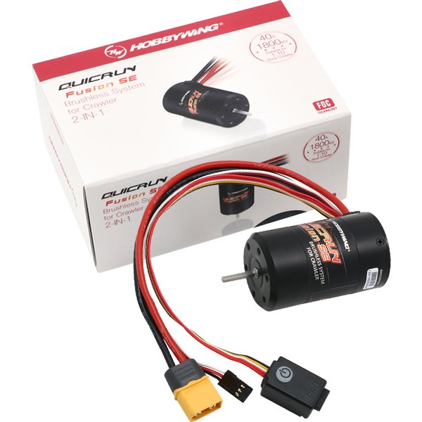 Hobbywing QuicRun Fusion SE moteur sans balais sensoriel étanche 1200KV/1800KV intégré 40A ESC pour véhicules 2 en 1 1:10 pièce de voiture