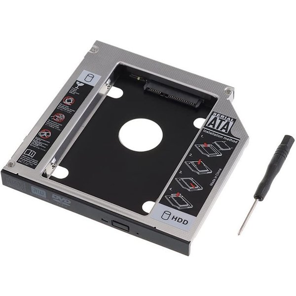 Universal 12.5mm 9.5mm SATA to SATA 2nd SSD HDD Hard Drive Caddy Case Adapter Tray Enclosures For DELL HP Lenovo ThinkPad Laptop