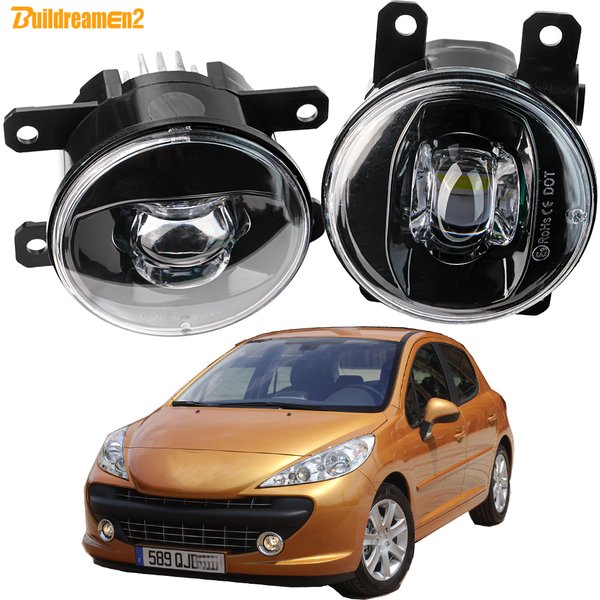 2 Pcs 30W H11 LED Fog Light For Peugeot 207 CC SW Hatchback 2006 2007 2008 2009 2010 2011 2012 Car Front Bumper Lens Fog Lamp
