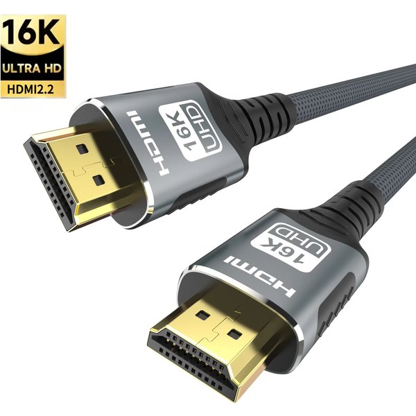 Câble HDMI 2.2, taux de rafraîchissement élevé, 8K @ 120Hz, 96Gbps, prend en charge 4K @ 240Hz, 2K @ 360Hz, HDR eARC pour PS5, Xbox Switch, TV, ordinateur portable