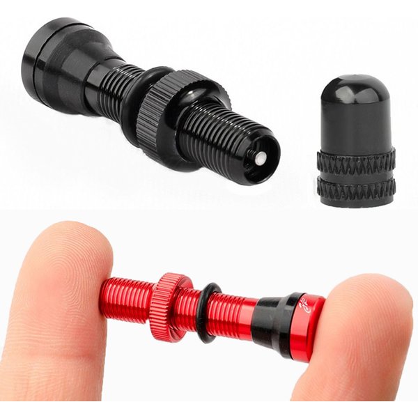 1/2pcs 40/60MM Brass or Alloy Stem Bicycle F/V Presta Tubeless Tire Valve Road Bike MTB Nipple W/Tool Alloy Valve Cap