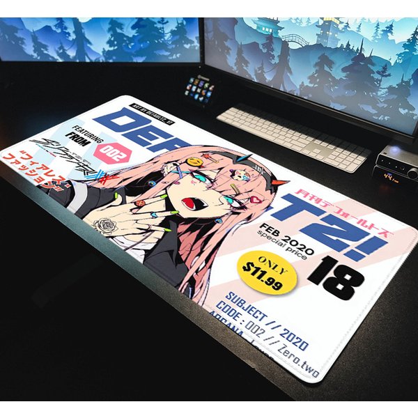 Tapis de souris de jeu Anime ontariTwo Darling in the FranDuration, nouveau grand tapis de souris, caoutchouc naturel, tapis de souris souple, XL HD, média