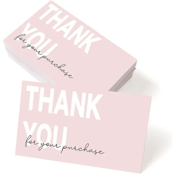 50Pcs Thank You Card Small Business Card Thank You Cards for your supporting Business Package Decoration,Wedding Party Supplies
