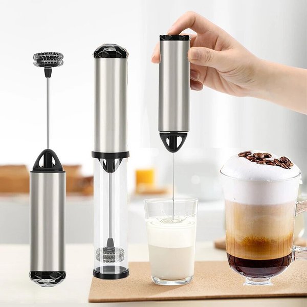 Mini batteur à œufs électrique portable, mousseur à lait, mousseur à café, agitateur à clics, outil de fouet de cuisine pour centre commercial, détermination efficace