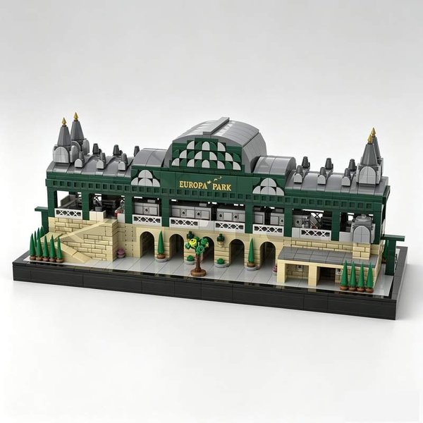 1859-teiliges Europa Park Vergnügungspark-Architekturmodell MOC Benutzerdefiniertes Puzzle-Baustein-Set DIY Montage-Spielzeug Kreative Lerngeschenke