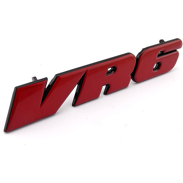 Roter 3D-Aufkleber VR6 Auto Grill Abzeichen Emblem Aufkleber MK3 Grille Auto Logo für VW Golf Corrado Jetta Passat