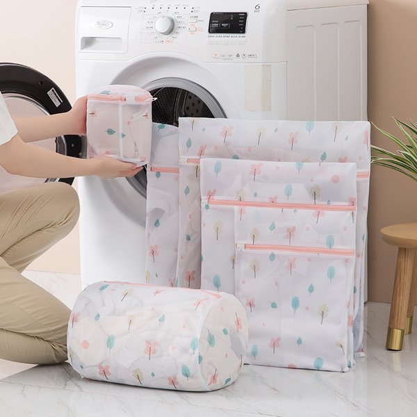 Wäschesack, feinmaschig, niedlich bedruckt, Waschbeutel für Waschmaschine, Kleidung, Organizer, Unterwäsche, BH, sauberer Korb, mehrere Größen