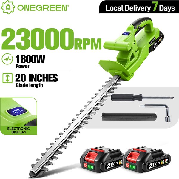 ONEVAN 20-Zoll Kabelloser Elektrischer Heckentrimmer Handgehaltene Gartensäge Rasenmäher Gartenpflege-Elektrowerkzeuge für Makita-Akku