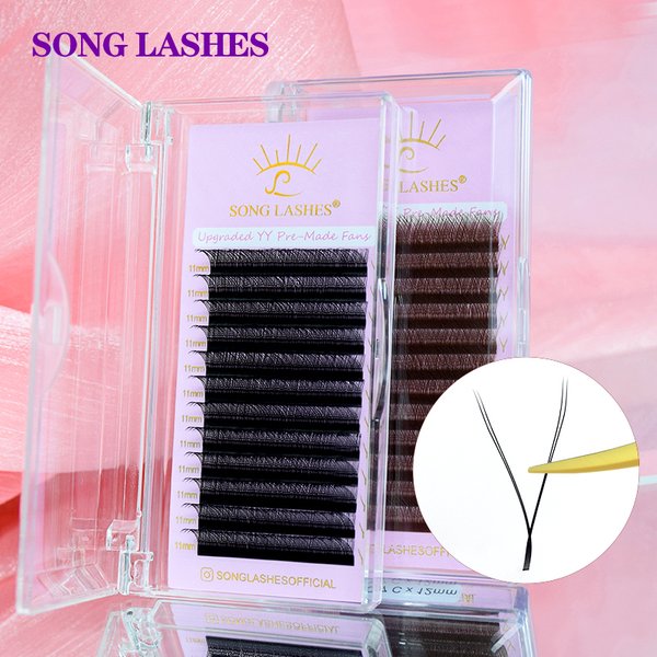 SONG LASHES Y Shape Premade Fans Eyelash Extensions For Salon Individual Eyelashes C D DD Curl 2D YY