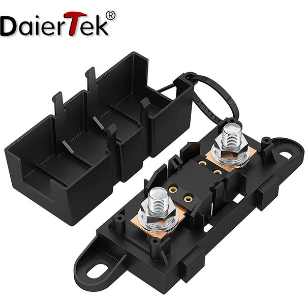 DaierTek MEGA Sicherungsblock ANL Bolt-on Blade Sicherungshalter Flache Sicherung für Auto Boot 80A 100A 125A 150A 175A 200A 250A 300A