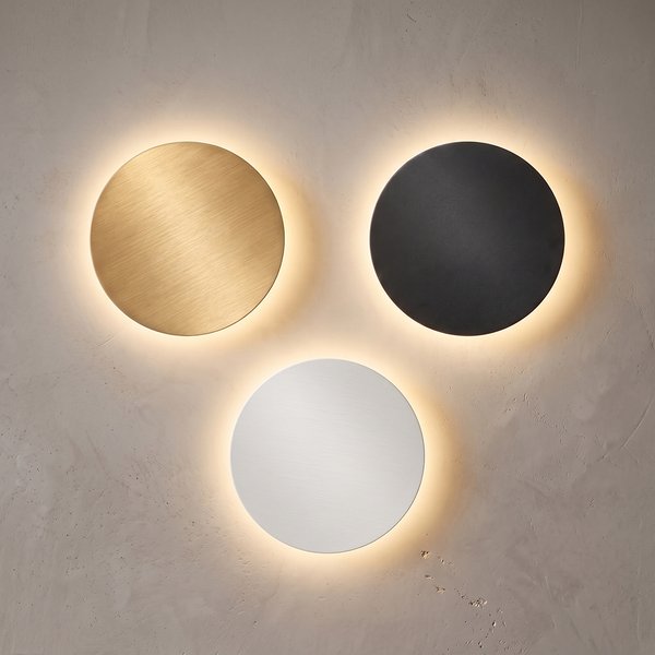 Lampe murale LED ronde moderne de style nordique, applique rétroéclairée en aluminium, noir, blanc, or, pour la décoration de la chambre, du couloir et des escaliers.