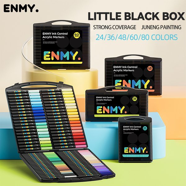 ENMY – marqueurs de peinture acrylique, stylo à tête souple, liquide Direct, peinture Graffiti, Pigments à séchage rapide, fournitures d'art pour feutre