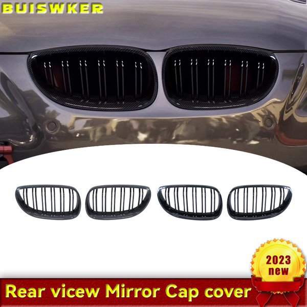 Auto-Frontstoßstangengrill, Nieren-Racing-Grill, Gitter für BMW E60 E61 5er, 2003–2009, glänzend schwarz, Auto, neue Doppellatten