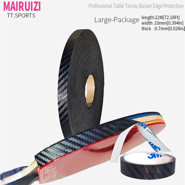 Professioneller Kantenschutz für Tischtennisschläger, Seitenband für Tischtennisschläger, PU-Schutz, Antikollisionsband, großer Pack, 22 m x 10 mm