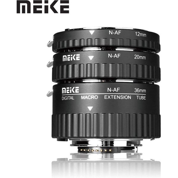 Meike MK-N-AF1-A Auto Focus Macro Extension Tube Set pour Nikon F Mount D850 Danalystes D750 D3500 D3400 D5600 D7500 D7200 D7100 D80