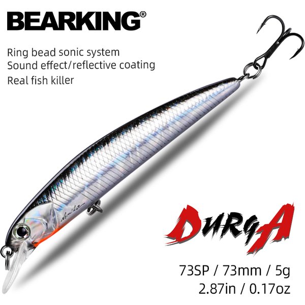 BEARKING nouveau modèle 73mm 5g qualité professionnelle magent poids leurres de pêche méné manivelle appâts artificiels matériel