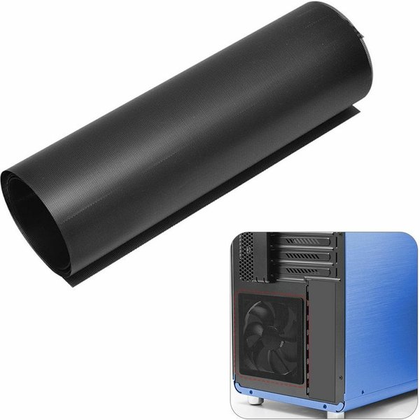 Bricolage ordinateur maille 30CM ventilateur filtre anti-poussière boîtier PC filtre anti-poussière pour réseau boîtier châssis cache-poussière pour haut-parleur ventilateur refroidisseur noir